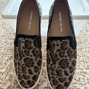 Antonio Melani Animal Print Slip-On Sneakers